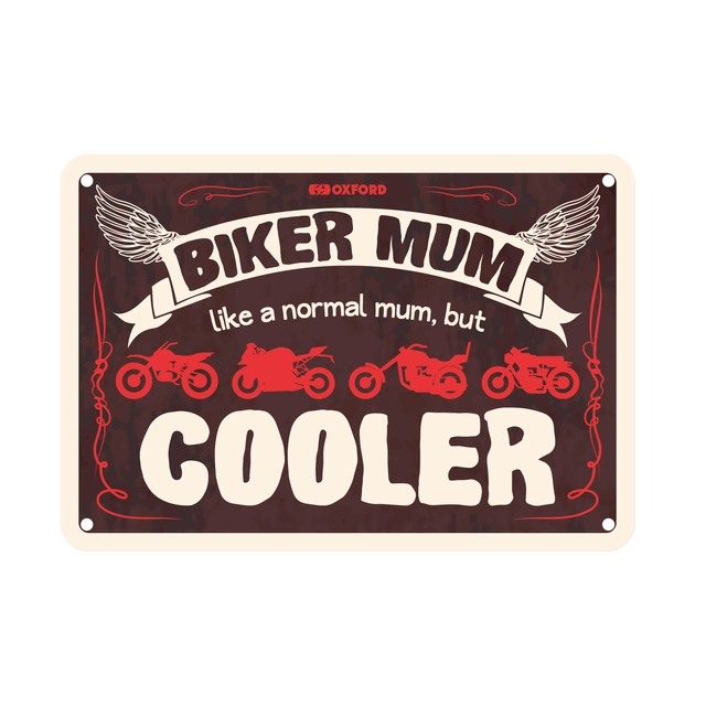 Oxford : Biker Mum Cooler Garage Metal Sign: Biker Mum Cooler 