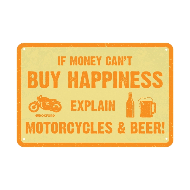 Oxford Garage Metal Sign: BUY HAPPINESS Kult garasjeskilt til ditt verksted! 