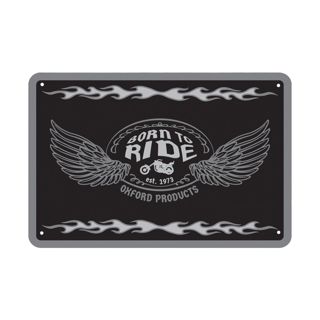 Oxford Garage Metal Sign: BORN TO RIDE Kult garasjeskilt til ditt verksted! 