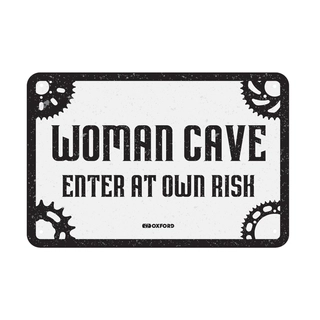 Oxford Garage Metal Sign: WOMAN CAVE Kult garasjeskilt til ditt verksted!