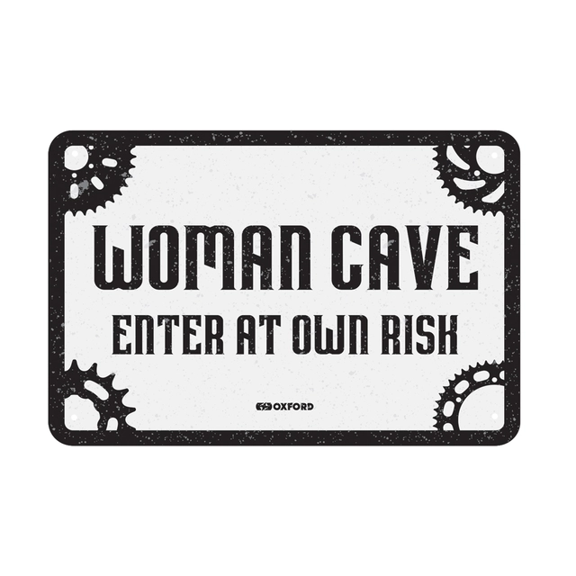 Oxford Garage Metal Sign: WOMAN CAVE Kult garasjeskilt til ditt verksted! 