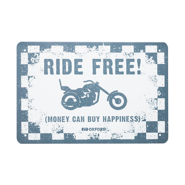Oxford Garage Metal Sign: RIDE FREE Kult garasjeskilt til ditt verksted! 