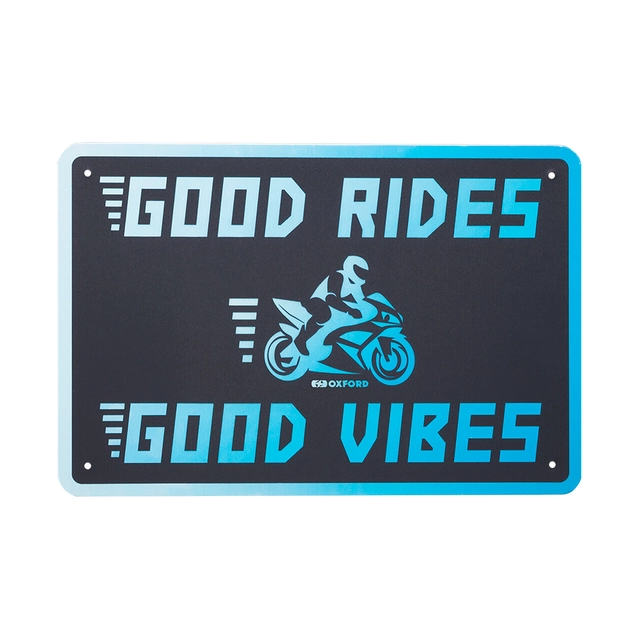 Oxford Garage Metal Sign: GOOD VIBES Kult garasjeskilt til ditt verksted! 