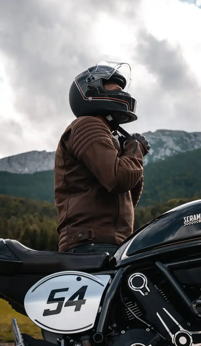 Richa Charleston Skinnjakke Mahogny Brun 