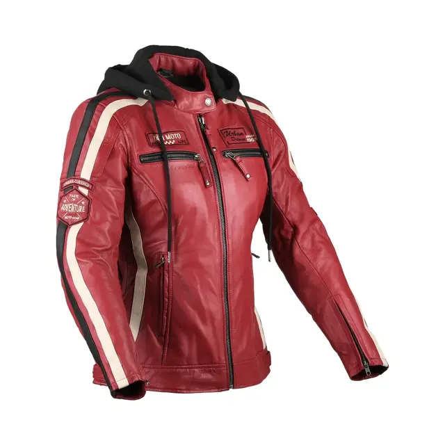 Difi Jolene3 Skinnjakke Dame Rød Ny kul og myk skinnjakke fra Difi! 