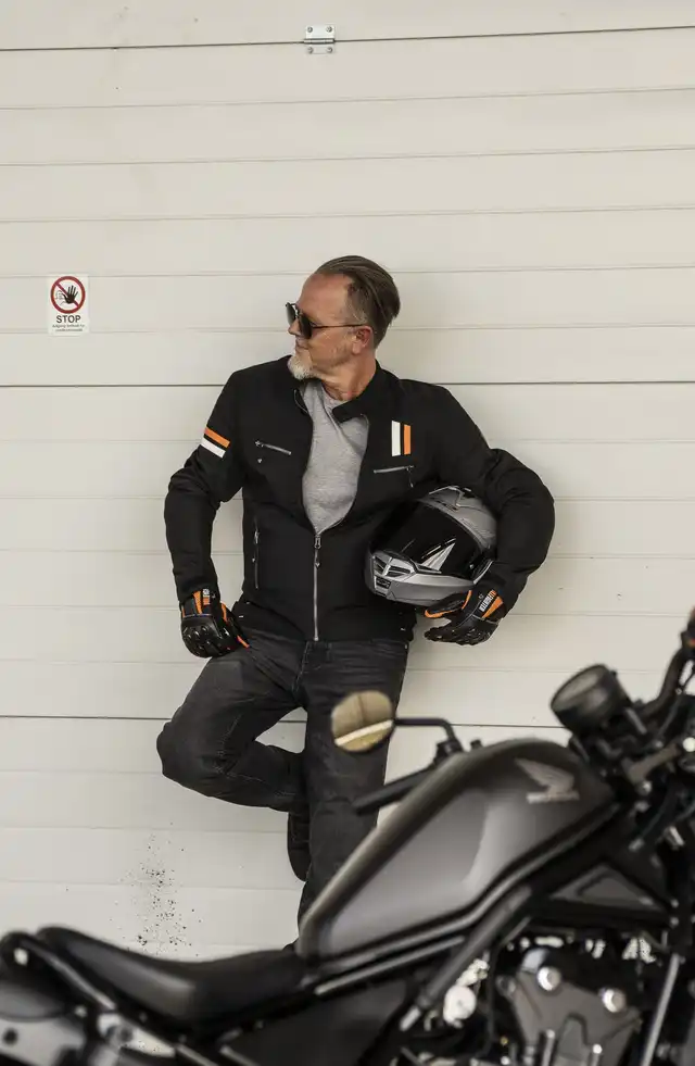 Bullfighter Hero MC-Jakke Svart/Hvit/Oransje 