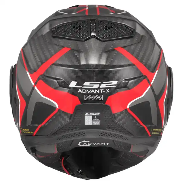 LS2 Åpningshjelm FF901 Advant X Future Carbon Svart/Rød 