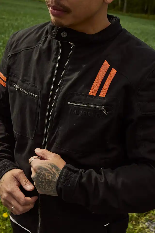 Bullfighter Hero II MC-Jakke Svart/Oransje 