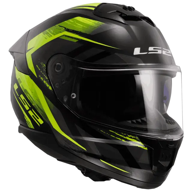 LS2 MC-Hjelm FF808 Stream II Svart/Gul 