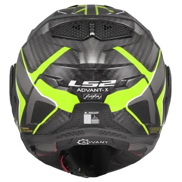 LS2 Åpningshjelm FF901 Advant X Future Carbon Svart/Gul 
