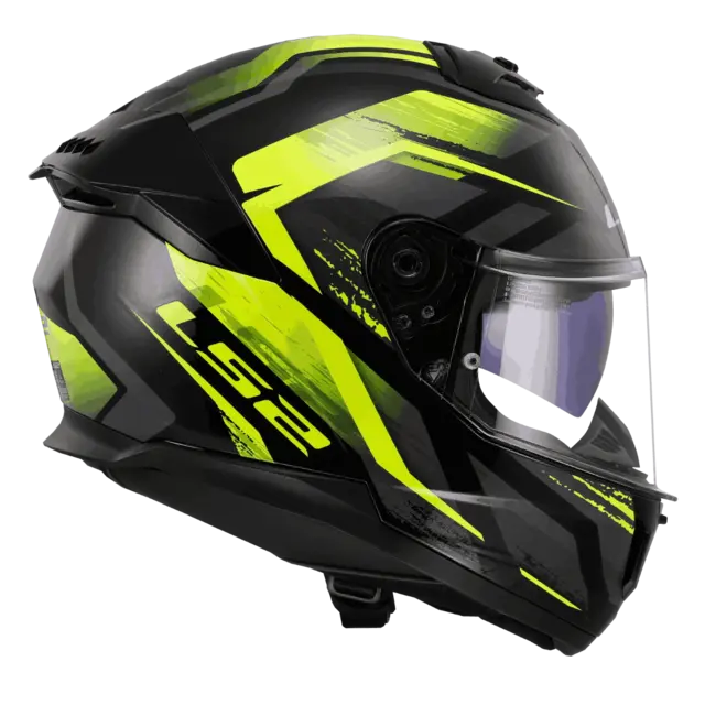 LS2 MC-Hjelm FF808 Stream II Svart/Gul 