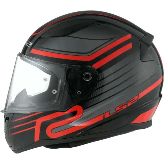 LS2 MC-Heljelm FF353 Rapid II Circuit Svart/Rød 