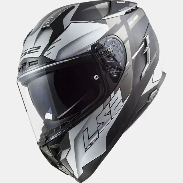 LS2 MC-Hjelm FF327 Challenger Allert Titan Sølv 