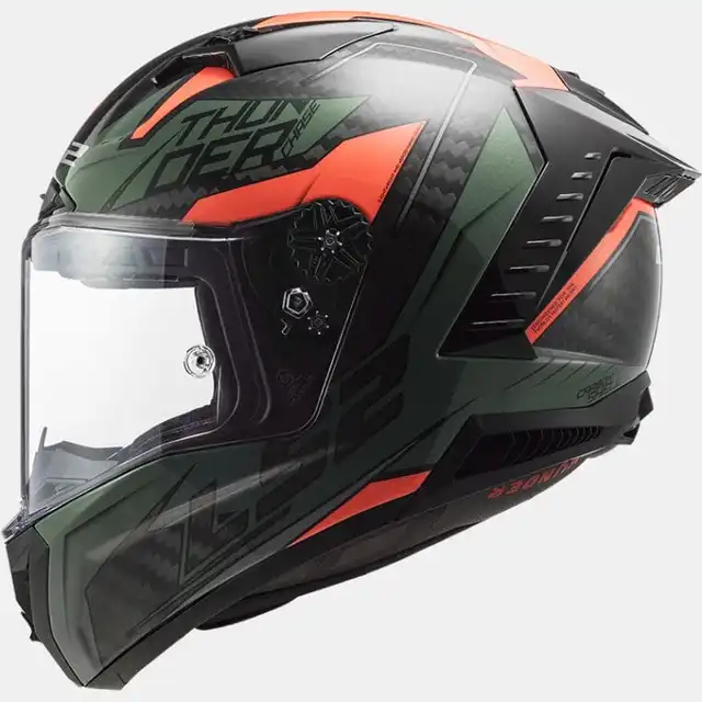 LS2 MC-Helhjelm FF805 Thunder Chase Grønn/Oransje 