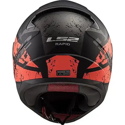 LS2 MC-Hjelm FF353 Rapid II Deadbolt Matt Svart/Oransje 
