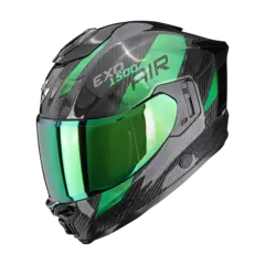 Scorpion EXO-1500 CARBON AIR EXO-1500 CARBON AIR PLATTED Sort/Grønn