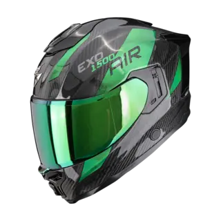 Scorpion EXO-1500 CARBON AIR EXO-1500 CARBON AIR PLATTED Sort/Grønn