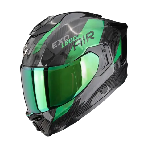 Scorpion EXO-1500 CARBON AIR EXO-1500 CARBON AIR PLATTED Sort/Grønn