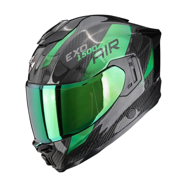 Scorpion EXO-1500 CARBON AIR EXO-1500 CARBON AIR PLATTED Sort/Grønn 