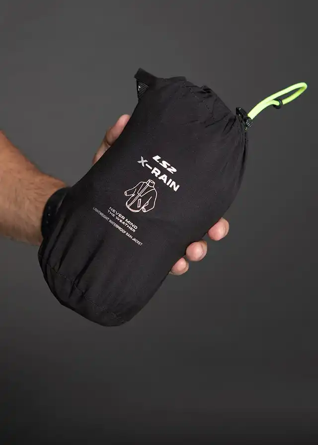 LS2 Regnjakke X-Rain Svart/Gul 