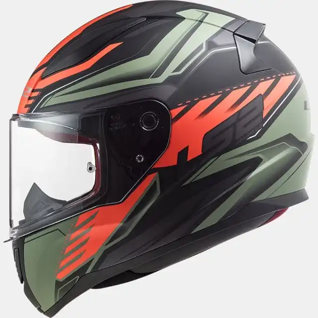 LS2 MC-Hjelm FF353 Rapid Gale Svart/Rød/Grønn 