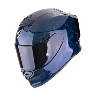 Scorpion EXO-R1 Evo Onyx Carbon Blå Topp Racinghjelm fra Scorpion!