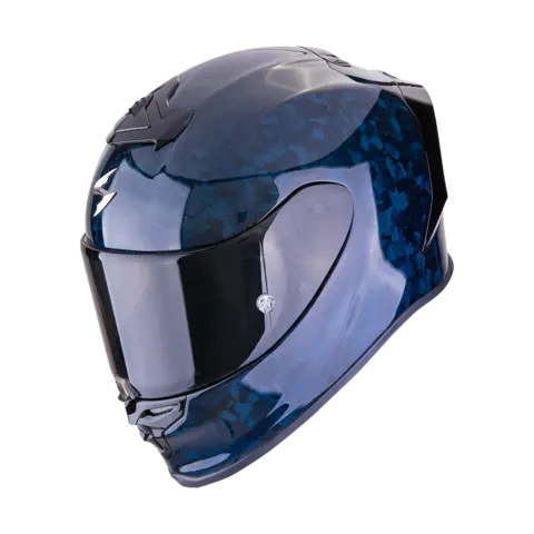 Scorpion EXO-R1 Evo Onyx Carbon Blå Topp Racinghjelm fra Scorpion!