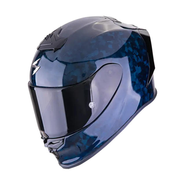 Scorpion EXO-R1 Evo Onyx Carbon Blå Topp Racinghjelm fra Scorpion! 