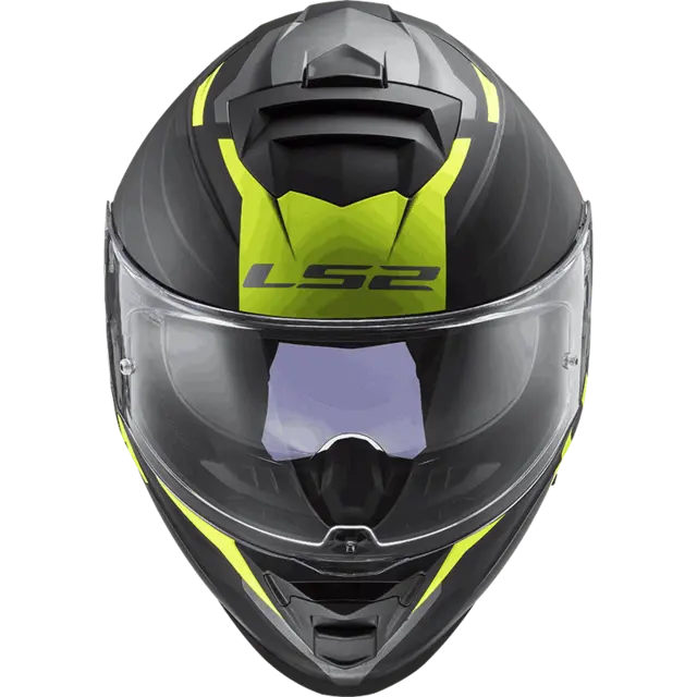 LS2 MC-Hjelm FF800 Storm II Nerve Svart/Gul 