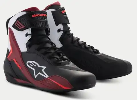 Alpinestars MC-Sko Faster 4 Svart/Mørk-Rød 