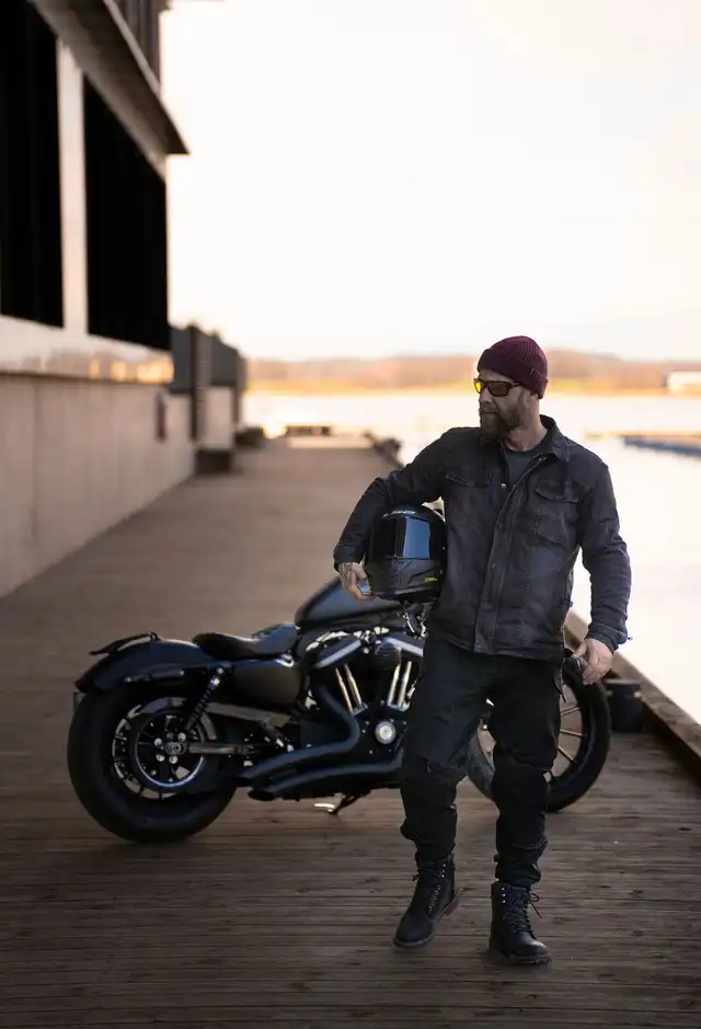 Bullfighter Clint Cargo MC-Jeans Svart Lengde:32 