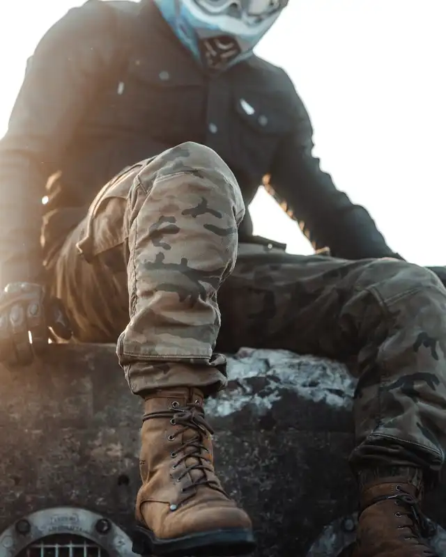 Richa Apache Kevlar MC-Jeans Grønn Camo Lengde: 32 