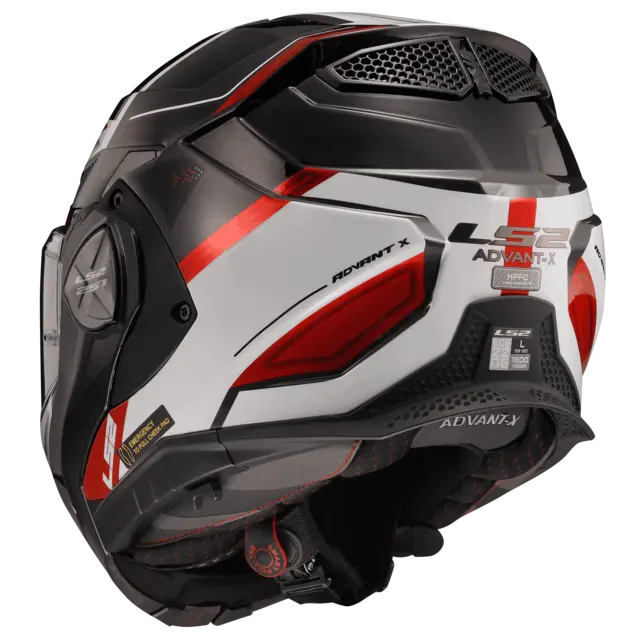 LS2 Åpningshjelm FF901 Advant X Spectrum Svart/Hvit/Rød 