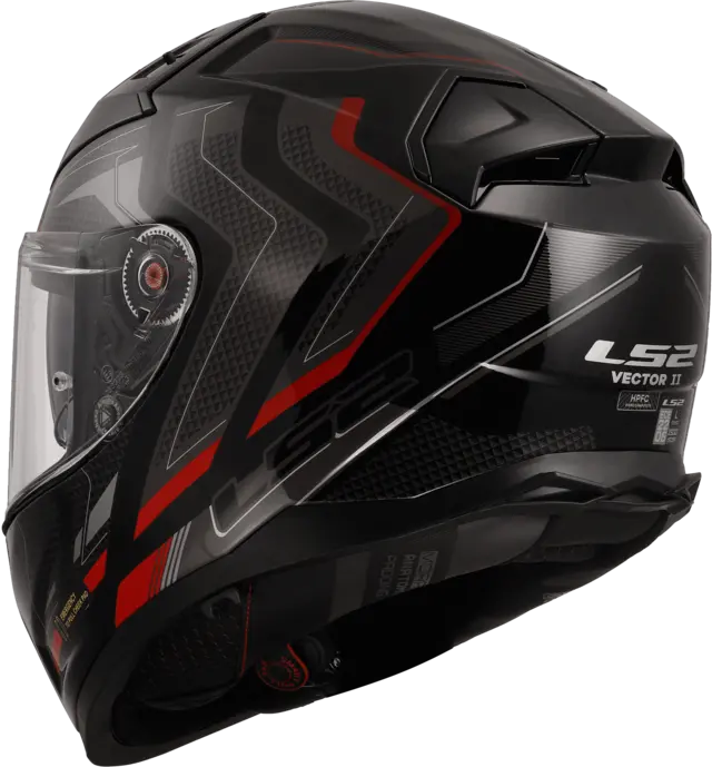 LS2 MC-Hjelm FF811 Vector II Alizer Svart/Rød 