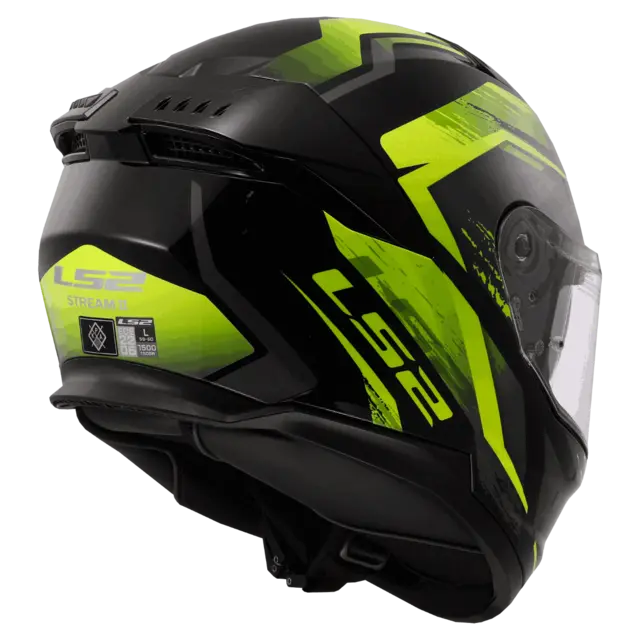 LS2 MC-Hjelm FF808 Stream II Svart/Gul 