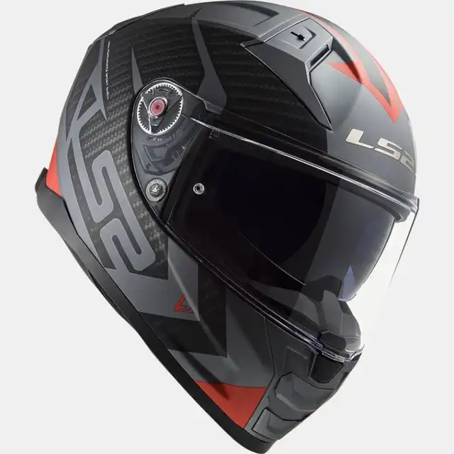 LS2 MC-Hjelm FF811 Vector II Splitter Grå/Rød 