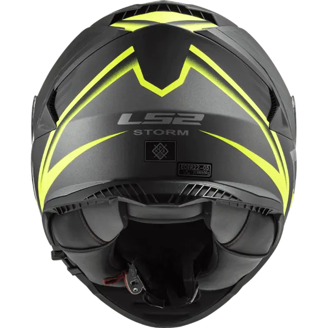 LS2 MC-Hjelm FF800 Storm II Nerve Svart/Gul 