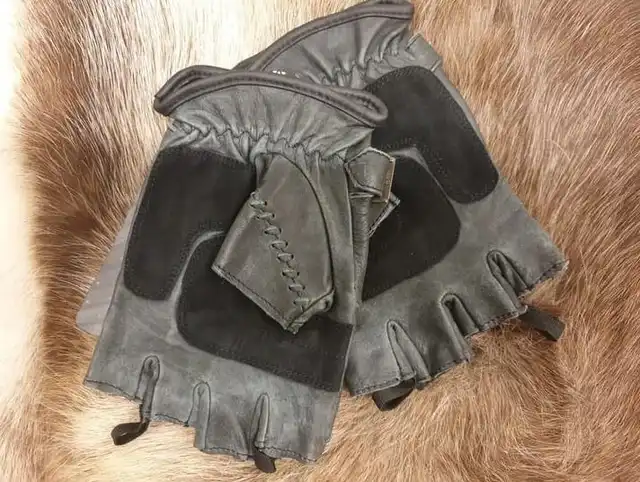 Fleinsopp skinnhansker Tor Fingerløs Svart 