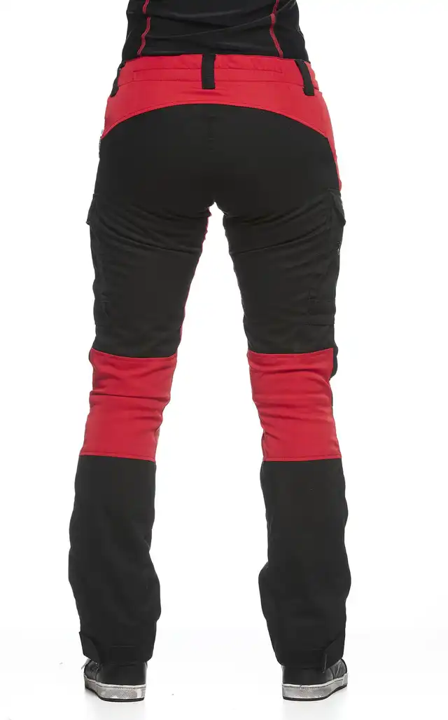 Sweep Chief Dame MC-Bukse Svart/Rød L:32 