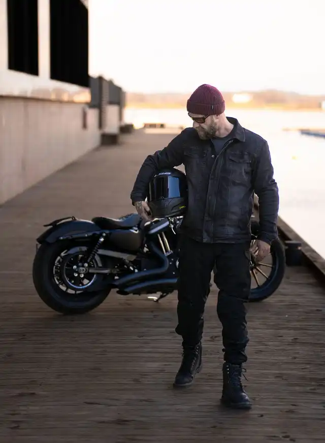 Bullfighter Clint Cargo MC-Jeans Svart Lengde:32 