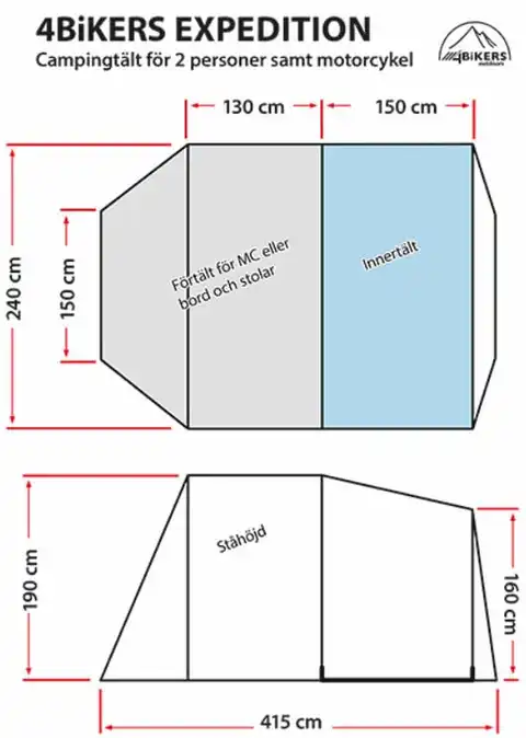 4Biker MC-Telt Expedition 