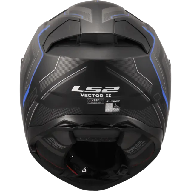 LS2 MC-Hjelm FF811 Vector II Alizer Svart/Blå 