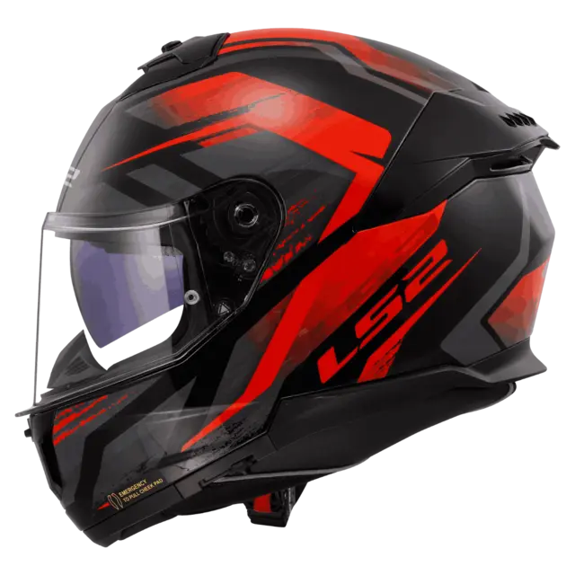 LS2 MC-Hjelm FF808 Stream II Svart/Rød 