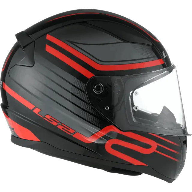 LS2 MC-Heljelm FF353 Rapid II Circuit Svart/Rød 