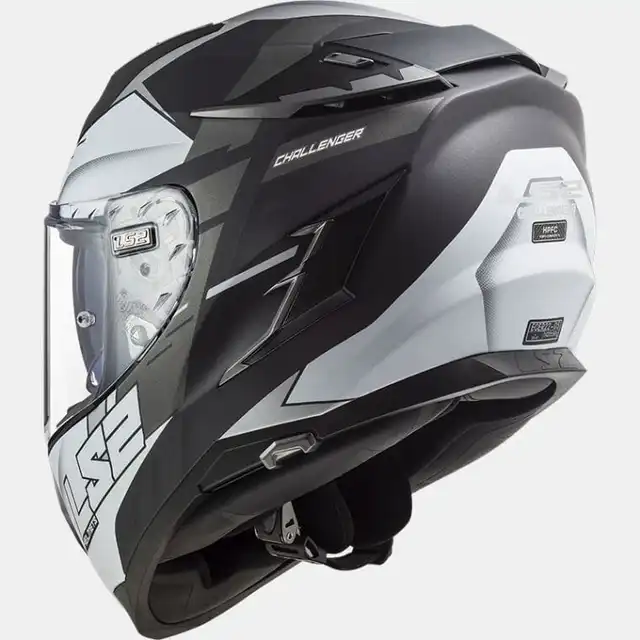 LS2 MC-Hjelm FF327 Challenger Allert Titan Sølv 