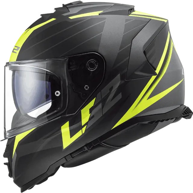LS2 MC-Hjelm FF800 Storm II Nerve Svart/Gul 