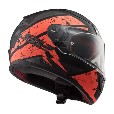 LS2 MC-Hjelm FF353 Rapid II Deadbolt Matt Svart/Oransje 