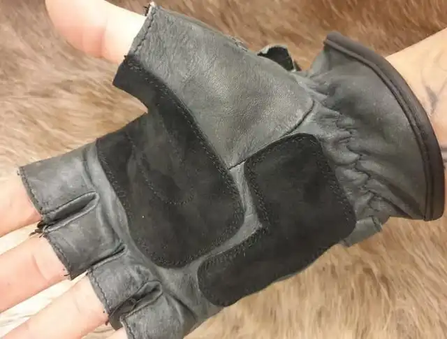 Fleinsopp skinnhansker Tor Fingerløs Svart 