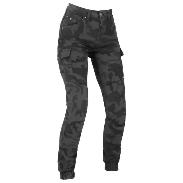 Richa Apache Dame Kevlar MC-Jeans Svart Camo 