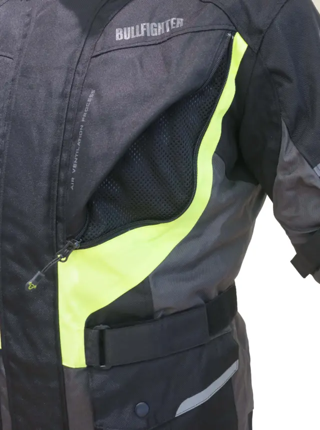 Bullfighter Journey Lang MC-Jakke Svart/Gre/Gul 